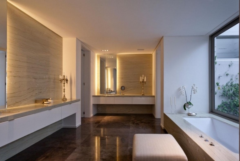 تصميم الحمام - افكار حمام - اثاث - اضاءة - عملية