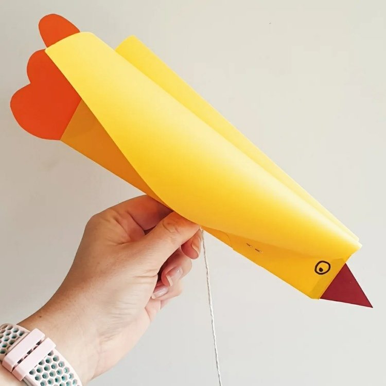 اصنع تنين الطيور الخاص بك باللون الأصفر - الحرف اليدوية ولعب المرح للأطفال من جميع الأعمار