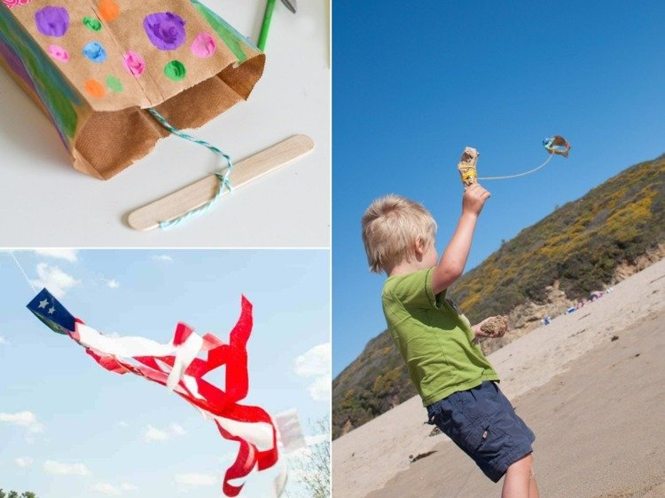 دع الطائرة الورقية تطير مع الأطفال - طائرة ورقية بسيطة مصنوعة من كيس ورقي مصمم