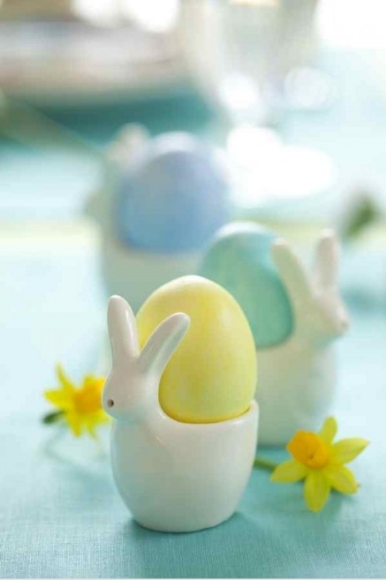 Eierbecker بيض عيد الفصح أرنب شكل آذان زخرفة زهرة