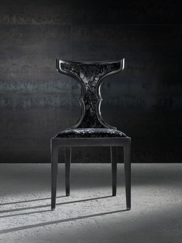 تصميم كرسي أثاث إيطالي أسود