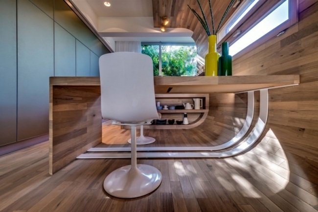 التصميم الداخلي للكسوة الخشبية TLV Get-Away شقة إسرائيلية حديثة