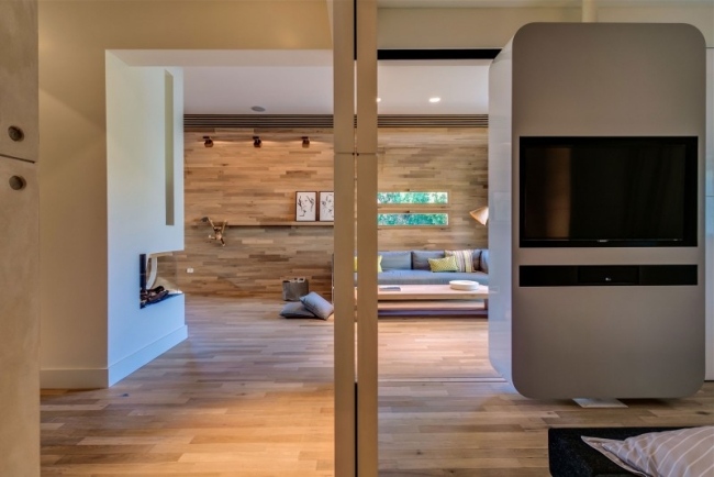 دور علوي ذو طابع داخلي تصميم داخلي شقة حديثة - خزائن إسرائيلية تصميم أبواب منزلقة