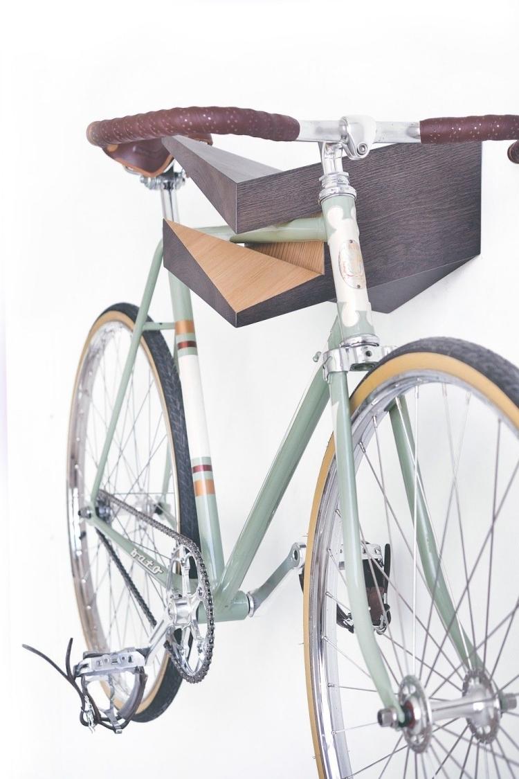حامل دراجة - حائط - بناء - افكار - خشب - ديكور - زاوية - تصميم - اطار