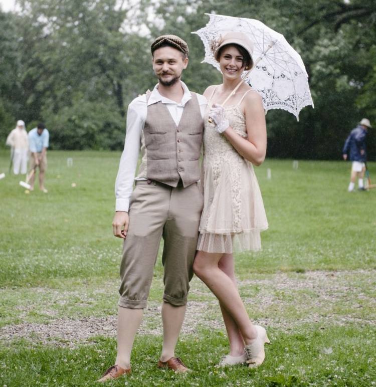 أفكار شعار الكرنفال gatsby-20s-Vintage-Lace-Parasol-Dress-Men