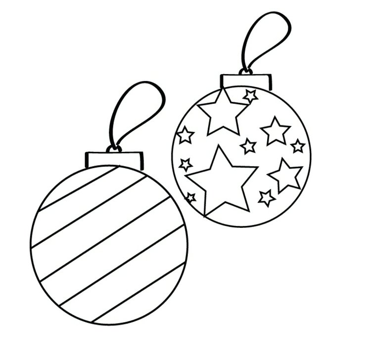 تصميم كرات شجرة عيد الميلاد - أنماط مخططة ونجوم لتزيين النافذة