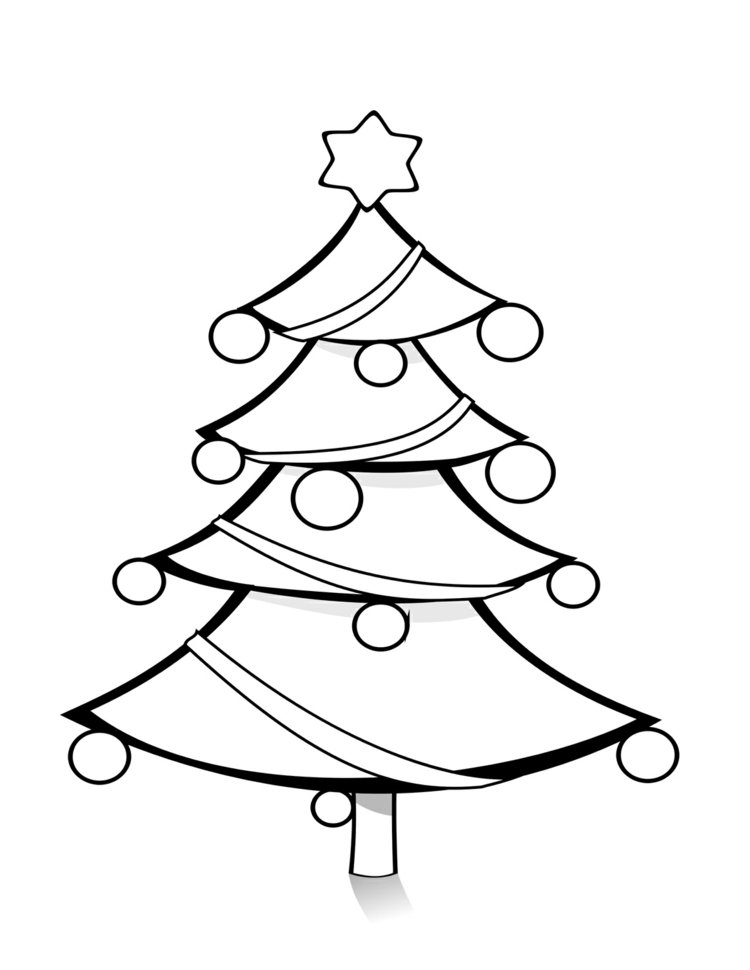 للحرف اليدوية لعيد الميلاد مع الأطفال في رياض الأطفال - شجرة عيد الميلاد مع الكرات للطباعة