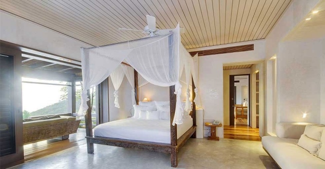أوبيوم موستيك فيلا عطلة مع سرير مغطى بسرير مظلل
