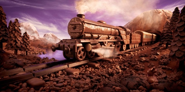 Cocoa Chocolate Express Express Train صور الفن الحديث Carl-Warner fotograf