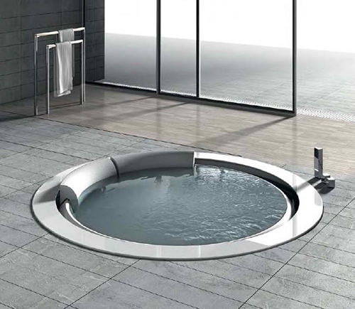 بلاط أرضيات حمام مدمج بتصميم Hafro Whirlpool