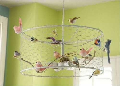 شخصيات الطيور جدار غرفة المعيشة تصميم