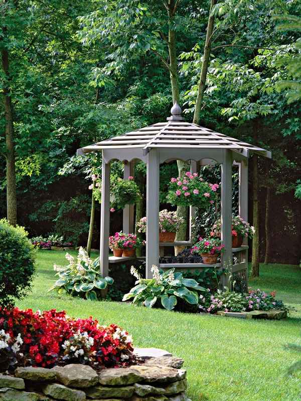 صندوق زهور Pavilion شنق تصميم حديقة
