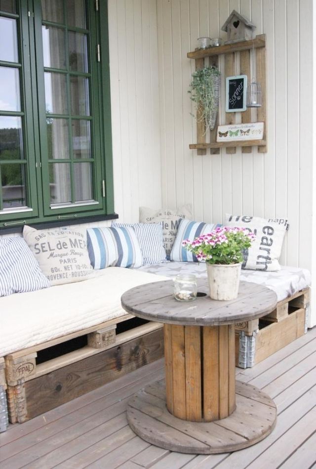 طاولة حديقة - خشب - تراس - طبل - منصة نقالة - صوفا زاوية - رف جداري