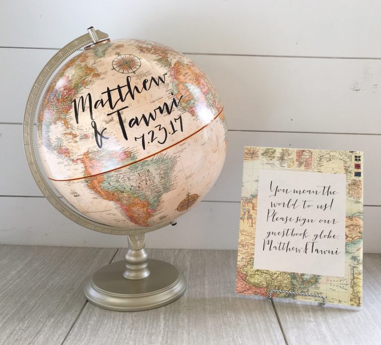 كتاب ضيف حفل زفاف بديل الكرة الأرضية تقديم إرشادات حول أفكار السفر حول العالم