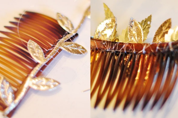 اصنع-شعرك-مجوهرات-تعليمات-تزيين-شعر-مشط-أوراق-ذهب-خيط