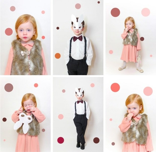 بنات أولاد هالوين أزياء أفكار الأرانب