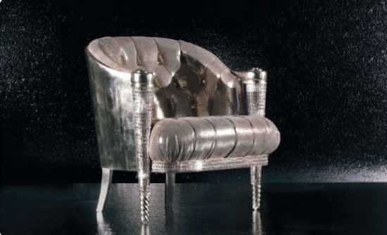 أثاث إيطالي من الكرسي الفضي Colombostile