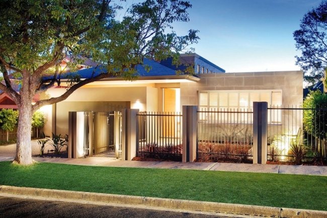 مبنى سكني من طابق واحد كانتربري أستراليا حديقة فناء حديثة