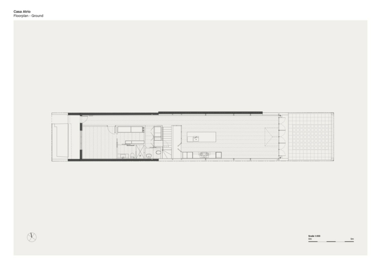 مخطط أرضية الطابق الأول من Casa Atrio by Biasol