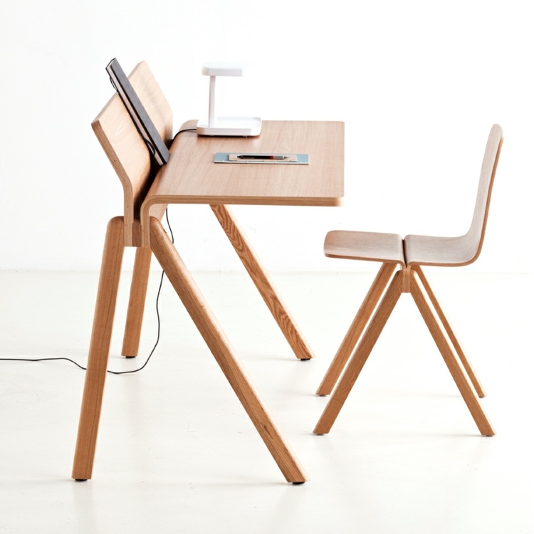 مكتب المنزل الخشب التصميم الأصلي دعم الهاتف الذكي اللوحي كرسي