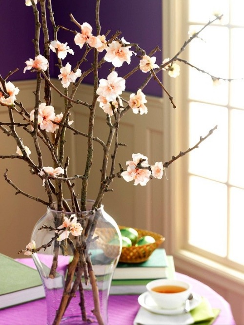 أفكار للزينة الربيعية سريعة وسهلة لأزهار الكرز