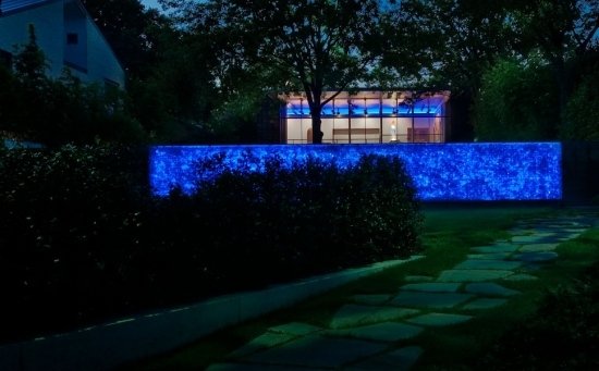 تصميم التراب الأزرق الفاتح LED الأفكار في الحديقة
