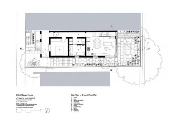 مخطط إليوت ريبر هاوس - الطابق الثاني