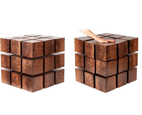 قطعة طاولة من الأثاث تصميم فعال لتوازن قطبية الخشب الحديث