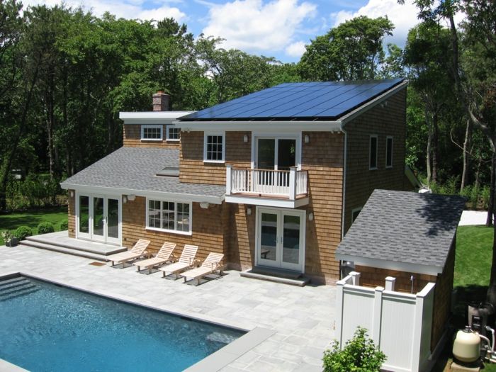 البيئة الشمسية منزل سقف النظام الشمسي شقة حمام سباحة حديقة تراس