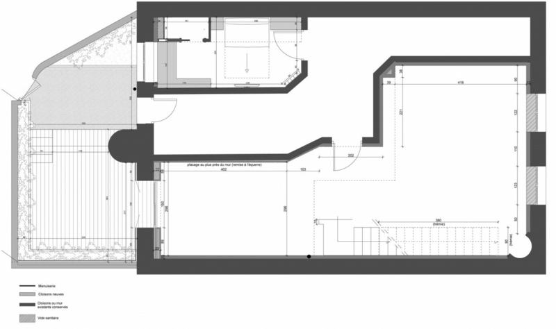 لهجات سوداء الداخلية مخطط الطابق الطابق الأول على السطح شرفة