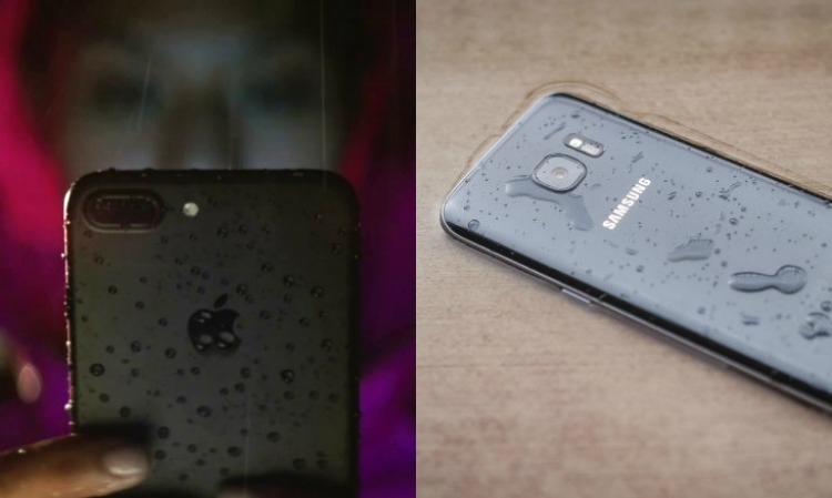 iphone-7-samsung-galaxy-s7-Comparison-Waterproof-dustproof-extra-function
