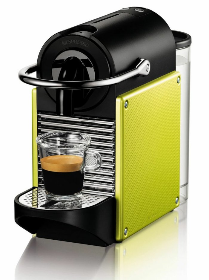ماكينة اسبريسو فنجان قهوة اوتوماتيكية خضراء