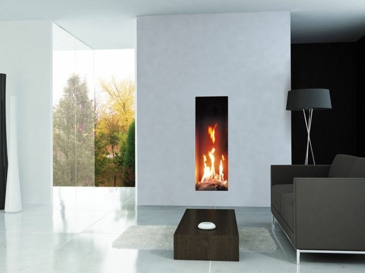 تثبيت إدراج الموقد roma-italkero-vertical-open-fireplace-high-gloss floor