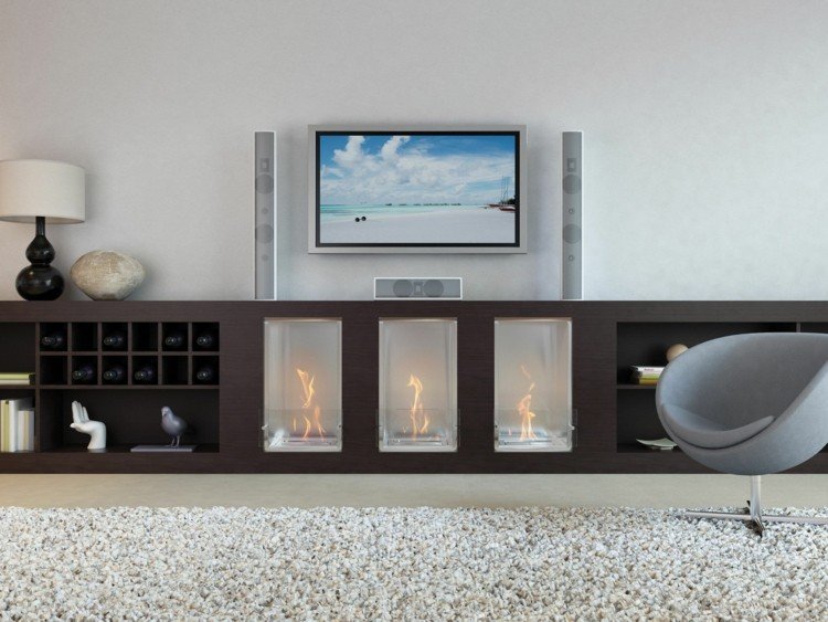 مدفأة-إدراج-بناء-في-خزانة-أثاث-firebox-450ss-ecosmart-fire-living room-living-sideboard