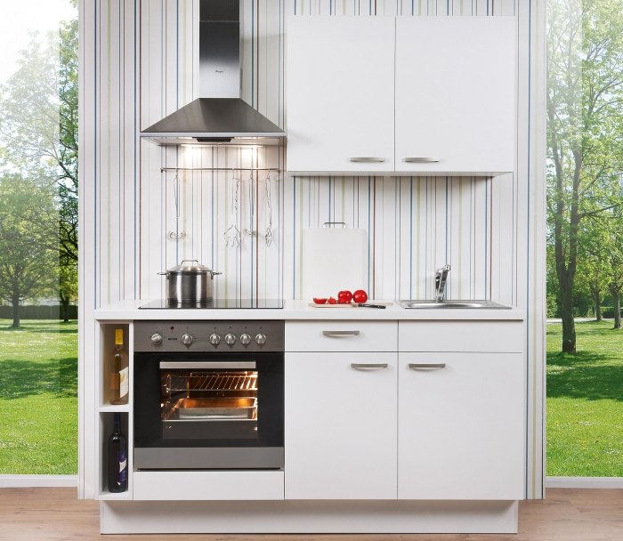 مطبخ واحد-شراء-أبيض-موديل-لونا-جهاز كهربائي-متكامل