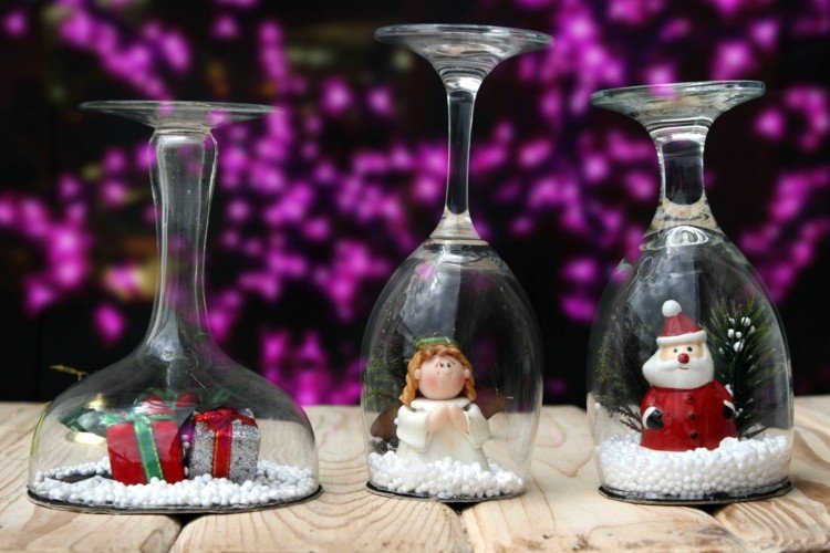 كرة الثلج والنبيذ والزجاج عيد الميلاد الزخارف الأرقام