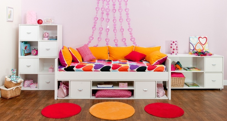 غرف اطفال بنات 2015 أفكار طلاء الجدران الوردية الحديثة