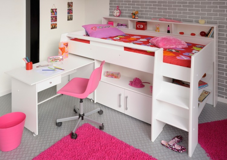غرفة الأطفال للبنات 2015 مفرش سرير وردي سجادة أرضية عالية