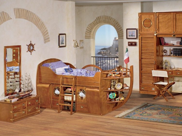 غرفة المراهقين بإعداد أفكار سرير الأثاث الخشبي