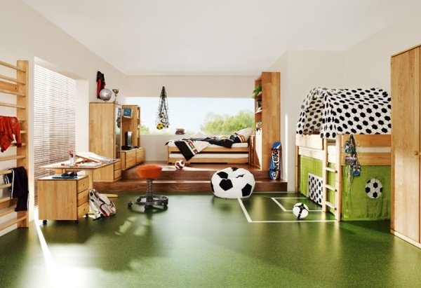أفكار موضوع غرفة الأطفال لتزيين غرفة الأطفال كرة القدم