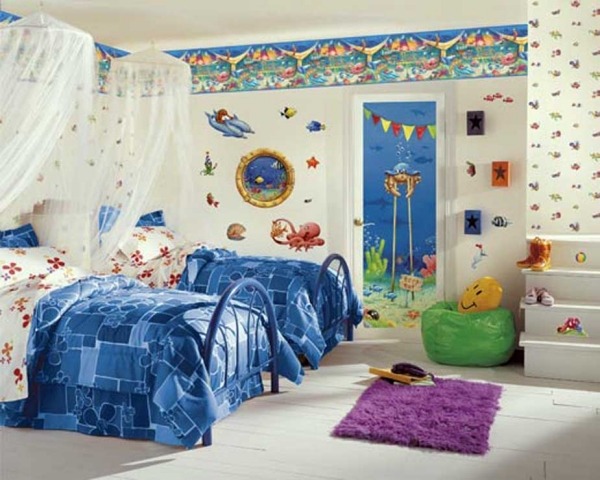 أفكار غرفة الاطفال موضوع تأثيث غرفة الاطفال البحر