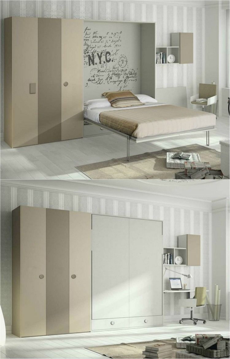 غرفة اطفال-غرفة شباب-اثاث-سرير قابل للطي-بيج-ولد-سرير مزدوج -960