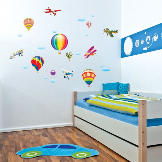 ملصقات حائط لسرير الأطفال بتصميم جميل للأولاد