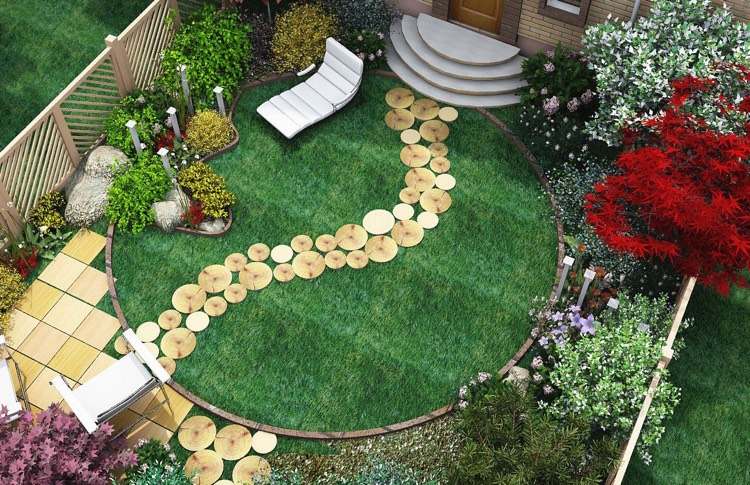 قم بإنشاء حديقة بها القليل من المال ومنطقة جلوس على الرصيف
