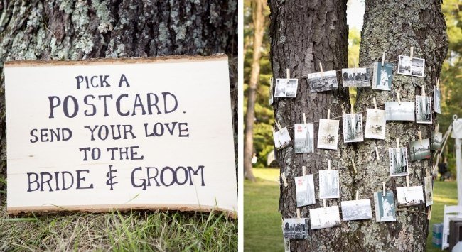حديقة-زفاف-بطاقات بريدية-المسمى من قبل-الضيوف-على-الشجرة