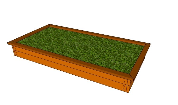 سرير مرتفع عشبي - ابتكر - بناء - مخطط - خشب - إنشاء - نبات - حديقة