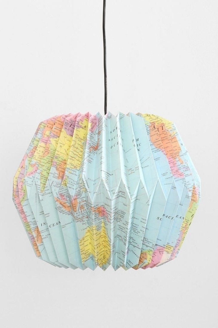 عاكس الضوء العبث-ورق-الكرة الأرضية-خريطة-الجغرافيا-اوريغامي