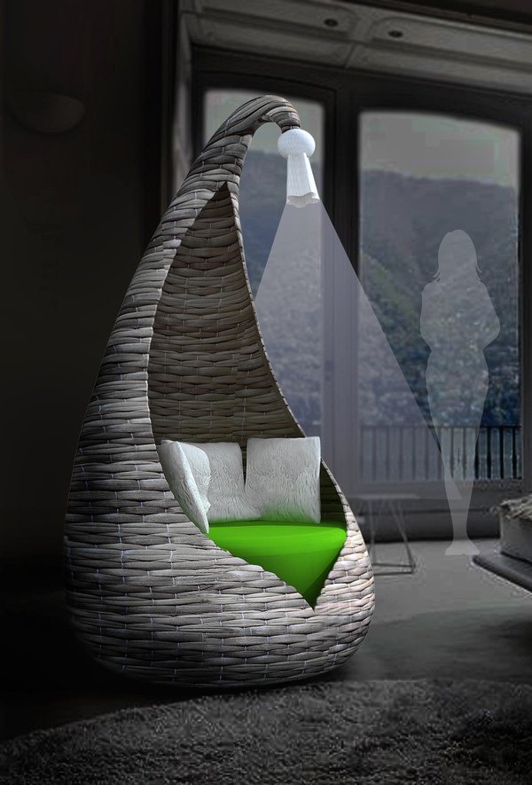 الاسترخاء تصميم كرسي بذراعين أثاث صالة حديثة شرنقة