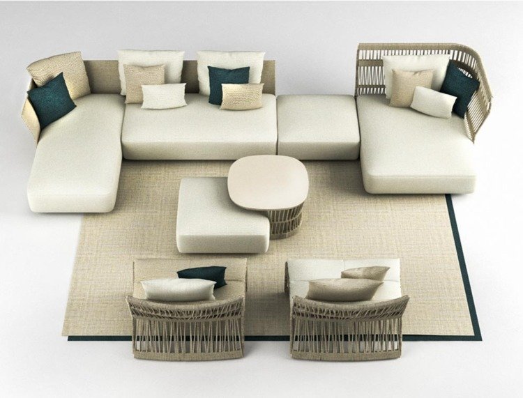 أثاث صالة حديقة أريكة قابلة للتوسيع بمرونة كرسي استرخاء