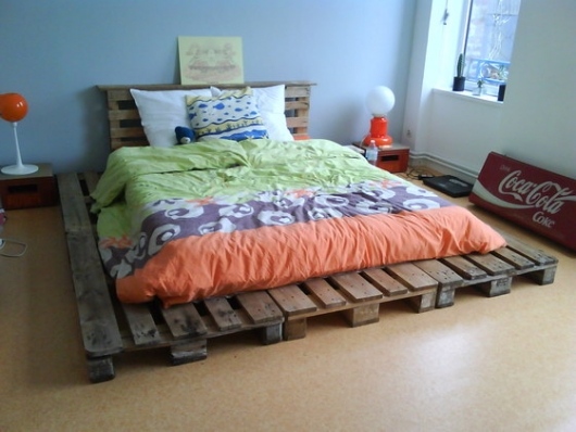 أفكار سرير منخفض للأثاث المنصات الخشبية